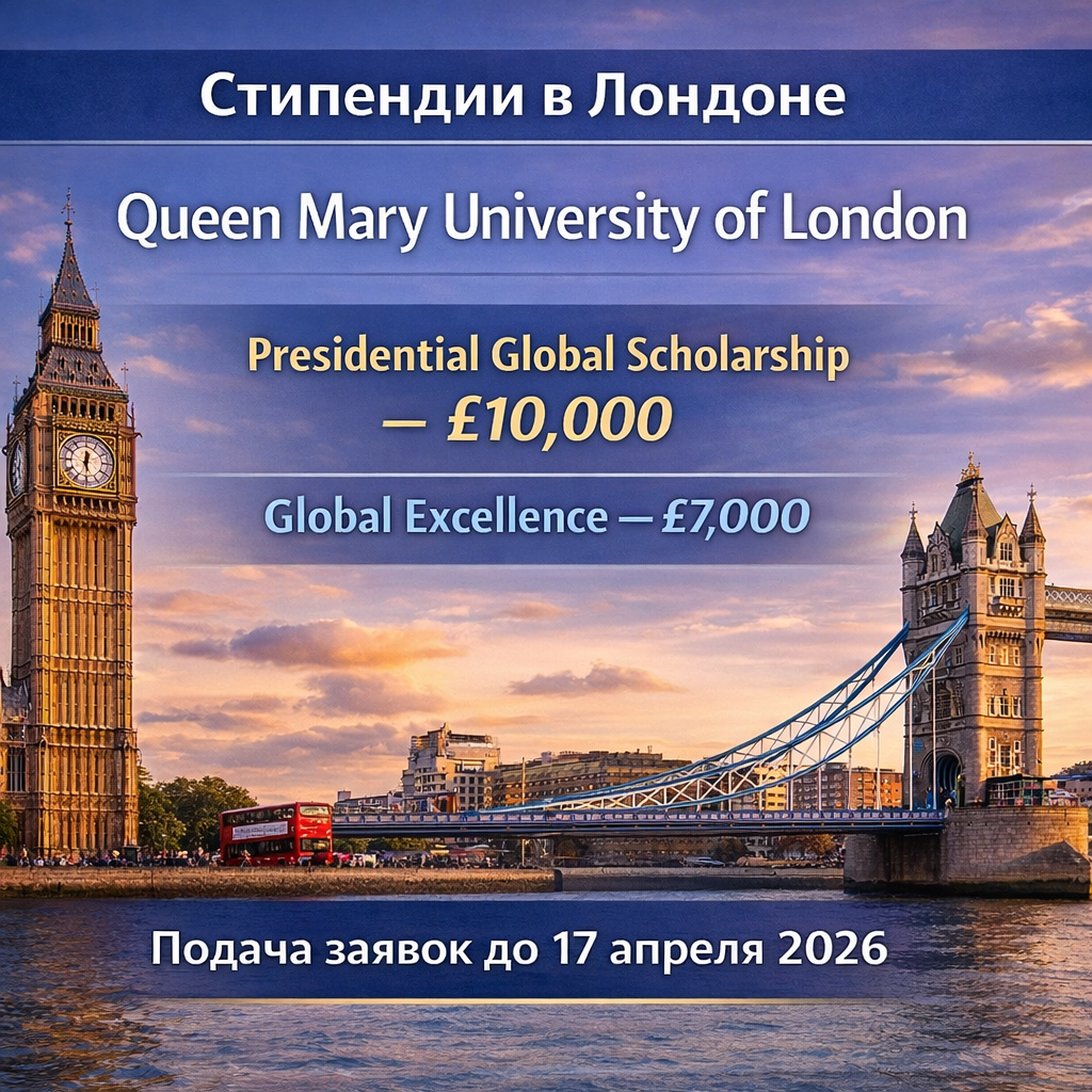 Президентская глобальная стипендия — &pound;10,000, London, UK